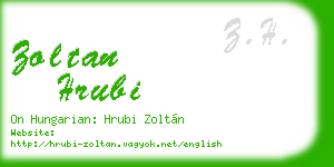 zoltan hrubi business card